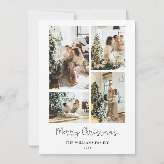 Moderne Weihnachten Frohe Weihnachten Foto (Vorderseite)