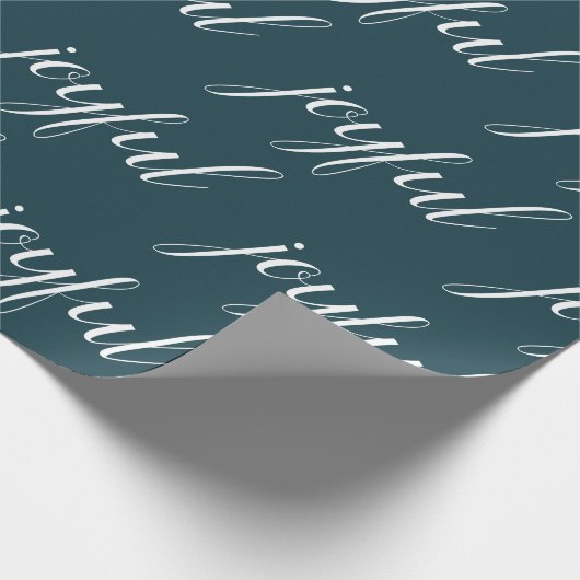 Moderne Weihnachten fröhlich grün Geschenkpapier (Ecke)