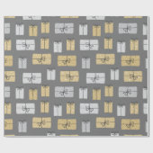 Moderne Weihnachten Gegenwart Doodles Geschenkpapier (Flach)