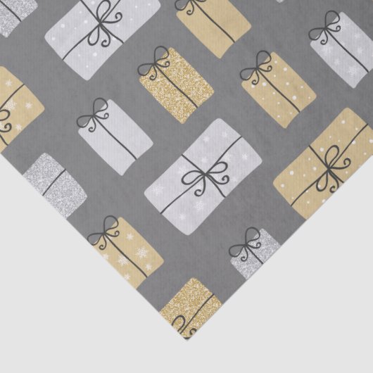 Moderne Weihnachten Gegenwart Doodles Seidenpapier (Detail)