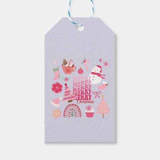 Moderne Weihnachten Geschenkanhänger (Vorderseite)