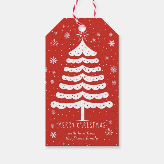 Moderne Weihnachten Geschenkanhänger (Vorderseite)