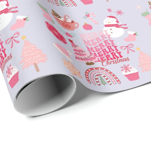 Moderne Weihnachten Geschenkpapier (Rolleneckpunkt)