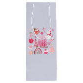 Moderne Weihnachten Geschenktüte Für Weinflaschen (Rückseite)