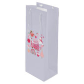 Moderne Weihnachten Geschenktüte Für Weinflaschen (Vorderseite Schrägansicht)