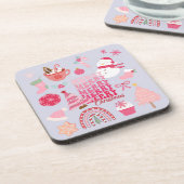 Moderne Weihnachten Getränkeuntersetzer (Linke Seite)