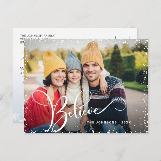Moderne Weihnachten glauben FOTO Gruß (Vorne/Hinten)