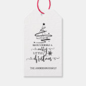 Moderne Weihnachten Gönnen Sie sich ein fröhliches Geschenkanhänger (Vorderseite)