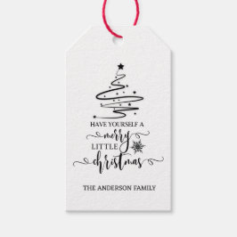 Moderne Weihnachten Gönnen Sie sich ein fröhliches Geschenkanhänger