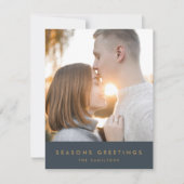 Moderne Weihnachten | Graues und goldenes Foto für (Vorderseite)