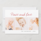 Moderne Weihnachten Gruß drei Foto (Vorderseite)