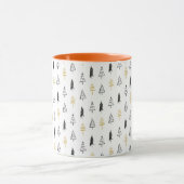Moderne Weihnachten handgezeichnete Design-Tasse Tasse (Zentrum)
