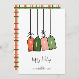 Moderne Weihnachten Happy Holidays Gift Tags
