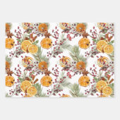 Moderne Weihnachten im Wasserfarbenfrohen Frühling Geschenkpapier Set (Vorderseite 3)