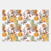 Moderne Weihnachten im Wasserfarbenfrohen Frühling Geschenkpapier Set (Vorderseite 2)