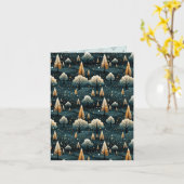 Moderne Weihnachten in der Landschaft Karte (Gelbe Blume)