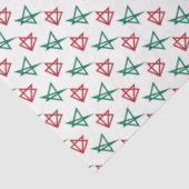 Moderne Weihnachten in Rot und Grün Seidenpapier (Ausschnitt)