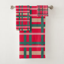 Moderne Weihnachten Karierte, helle Rote Grüne Lin