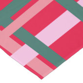 Moderne Weihnachten Karierte, helle Rote Grüne Lin Kurzer Tischläufer (Ecke)