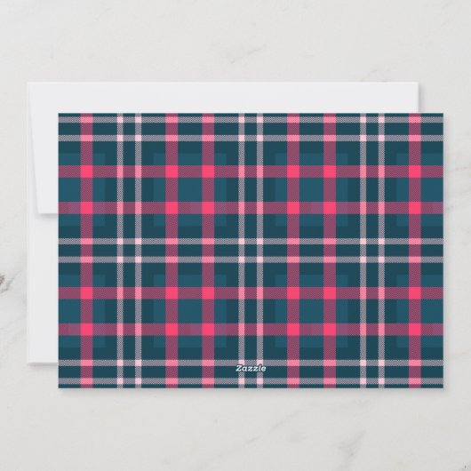 Moderne Weihnachten Kariertes Tartan Muster (Rückseite)