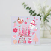 Moderne Weihnachten Karte (Stehend Vorderseite)