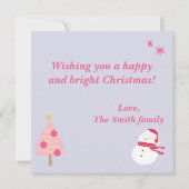 Moderne Weihnachten Karte (Rückseite)