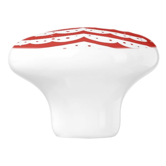 Moderne Weihnachten Keramikknauf (Seitenansicht)