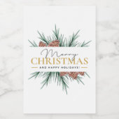 Moderne Weihnachten Lebensmitteletikett (Einzelnes Label)