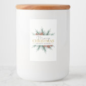 Moderne Weihnachten Lebensmitteletikett (Vorderseite)