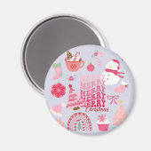 Moderne Weihnachten Magnet (Vorderseite/Rückseite)
