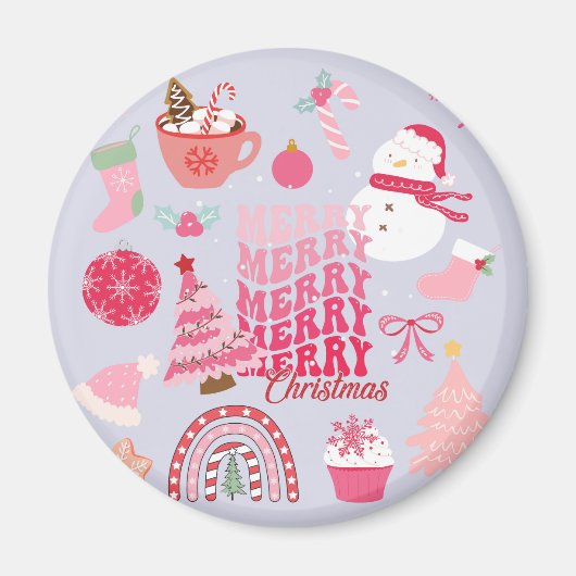 Moderne Weihnachten Magnet (Vorne)