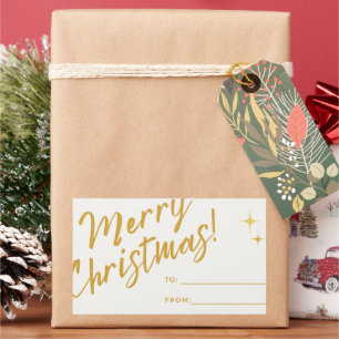 moderne Weihnachten, minimalistische, minimalistis Rechteckiger Aufkleber
