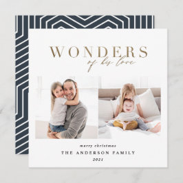 Moderne Weihnachten mit goldenem geometrischem Fot