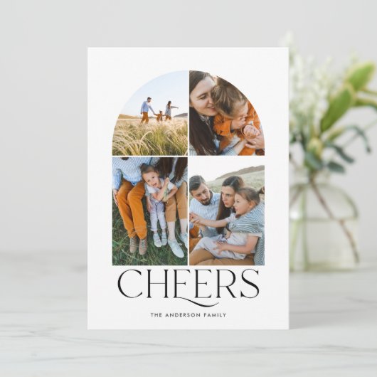 Moderne Weihnachten mit mehreren Fotos 4 Foto (Stehend Vorderseite)