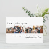 Moderne Weihnachten mit minimalistischem Foto Ankündigung (Stehend Vorderseite)