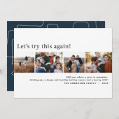 Moderne Weihnachten mit minimalistischem Foto Ankündigung (Vorne/Hinten)