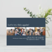 Moderne Weihnachten mit minimalistischem Foto Ankündigung (Stehend Vorderseite)