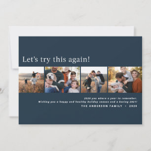 Moderne Weihnachten mit minimalistischem Foto Ankündigung