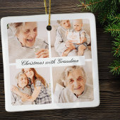 Moderne Weihnachten mit Oma 4 Foto Urlaub Keramikornament