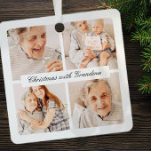 Moderne Weihnachten mit Oma 4 Foto Urlaub Ornament Aus Metall