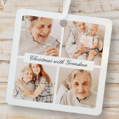 Moderne Weihnachten mit Oma 4 Foto Urlaub Ornament Aus Metall