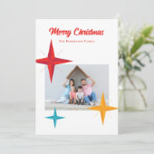 Moderne Weihnachten Mitte des Jahrhunderts, Retro- (Stehend Vorderseite)