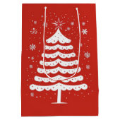 Moderne Weihnachten Mittlere Geschenktüte (Rückseite)