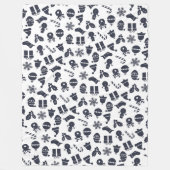 Moderne Weihnachten Nahtloses Muster Fleecedecke (Vorderseite)