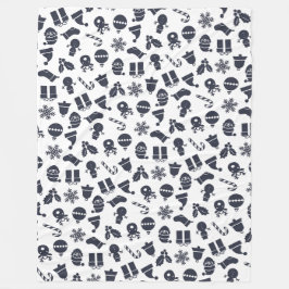 Moderne Weihnachten Nahtloses Muster Fleecedecke