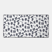 Moderne Weihnachten Nahtloses Muster Schreibtischunterlage (Vorderseite)