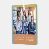 Moderne Weihnachten Ornament Aus Metall (Vorderseite links)