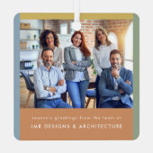 Moderne Weihnachten Ornament Aus Metall (Rückseite)