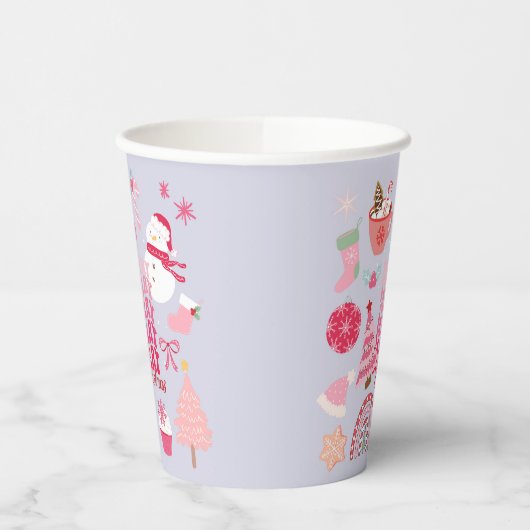 Moderne Weihnachten Pappbecher (Links)