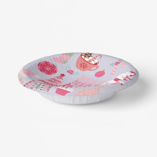 Moderne Weihnachten Pappteller (Gewinkelt)